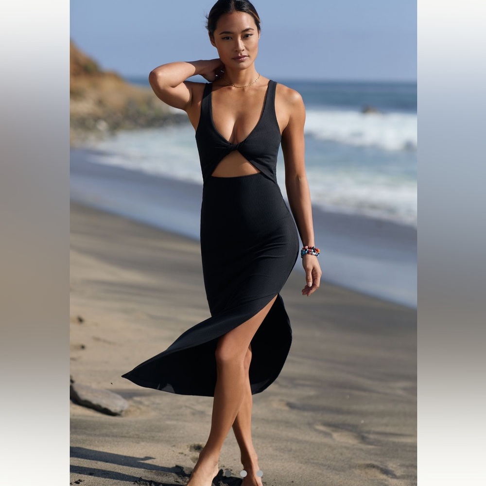LSpace Cut Out Maxi Dress in Hot Pink